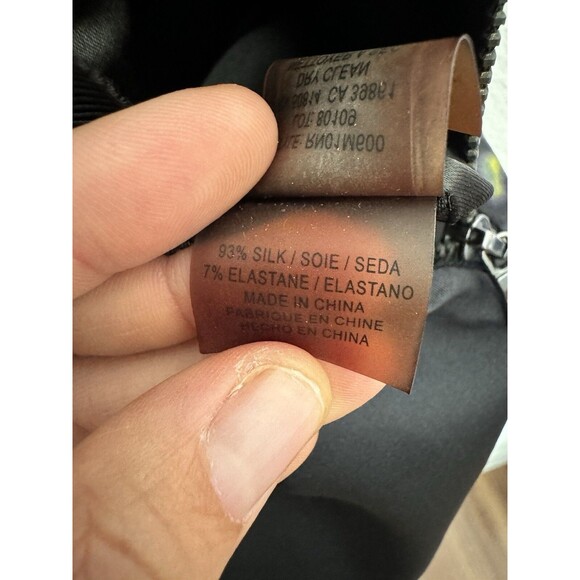 Elie Tahari Women's Black Floral Sleeveless Silk Sheath Dress Special Occasion 4 - Picture 8 of 11